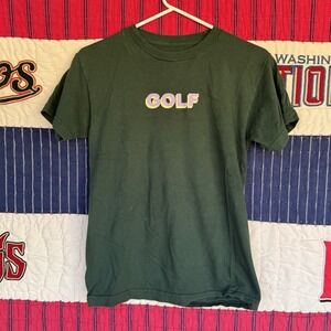 Size S - Golf Wang Men's T-shirt Green Center Logo